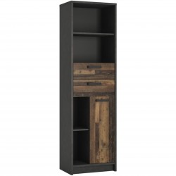 Brooklyn One Door and Two Drawers Bookcase