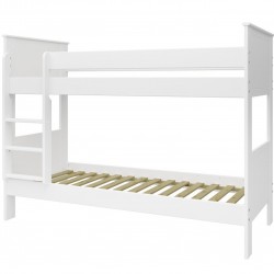 Alba White Bunk Bed Angled View