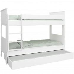 Alba White Bunk Bed with Storage drawer