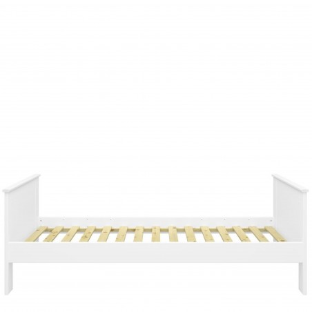Alba White Single Bed Side View