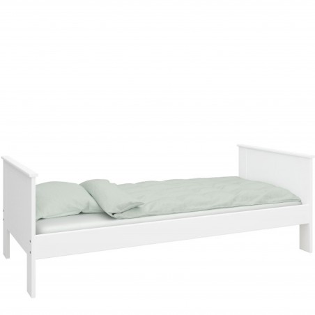 Alba White Single Bed Dressed