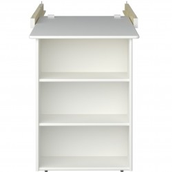 Alba White Pull Out Desk Front View