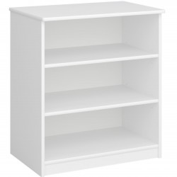 Alba White Three Shelf Bookcase