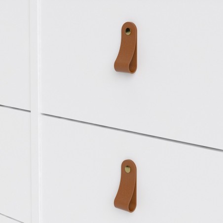 Barcelona Four + Four Double Dresser- White Tab Handle Detail