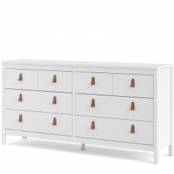 Barcelona Four + Four Double Dresser- White Angled View