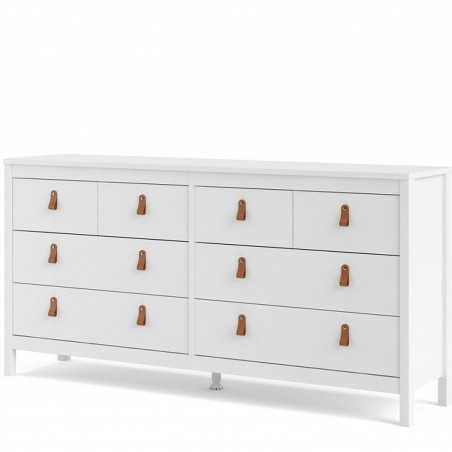 Barcelona Four + Four Double Dresser- White Angled View