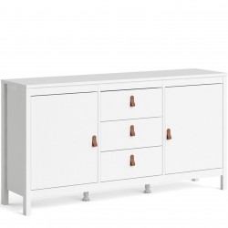 Barcelona Two Door & Three Drawer Sideboard White