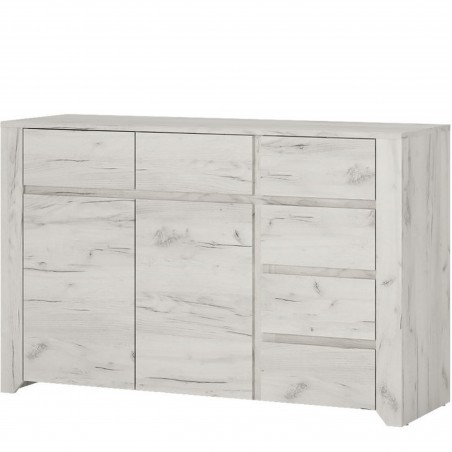 Angel Two Door Three + Three Drawer Wide Chest Angled View