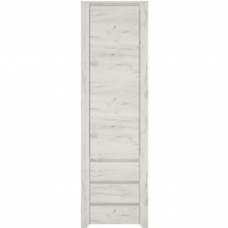 Angel Tall Narrow One Door Three Drawer Narrow Cupboard Front View