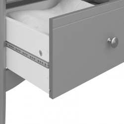 Baroque Five Drawer Narrow Chest- Grey Drawer Detail