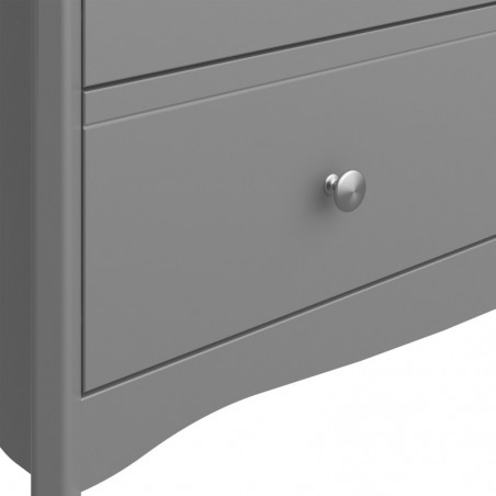 Baroque Five Drawer Narrow Chest - Grey Base Detail