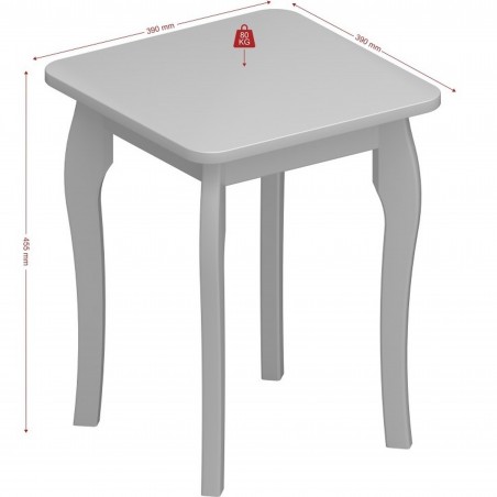 Baroque Low Stool - Dimensions