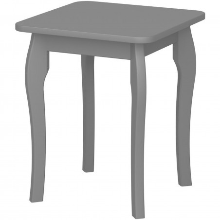 Baroque Low Stool - Grey Angled View
