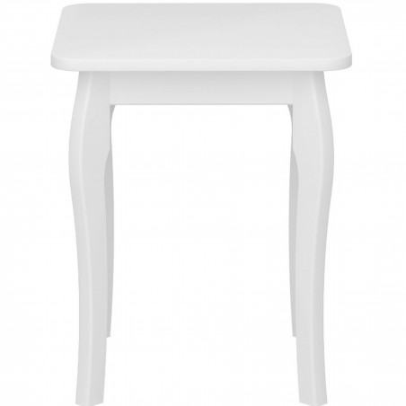 Baroque Low Stool - White Front View