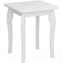 Baroque Low Stool - White Angled View