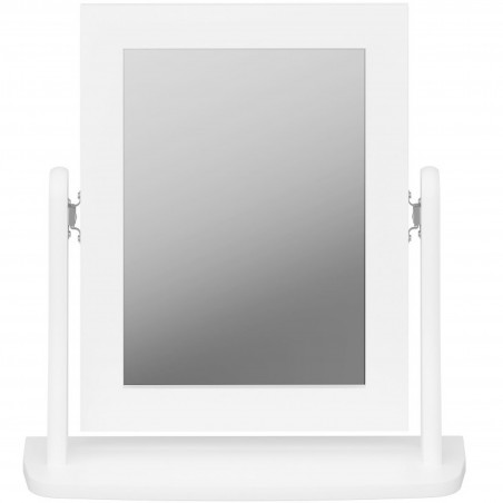 Baroque Tilting Table Mirror - White Front View