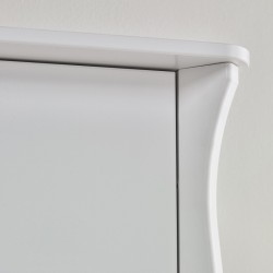 Baroque Two Door Two Shelf TV Unit - White Moulding Detail