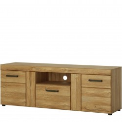 Skipton Large TV Cabinet in grandson oak colour, angle view