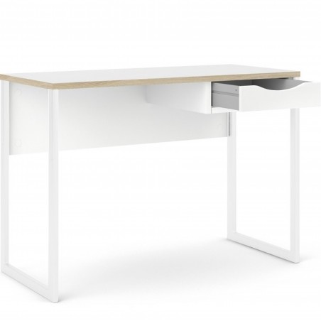 Cavaco One Drawer Functional Desk - Oak/White Drawer Open