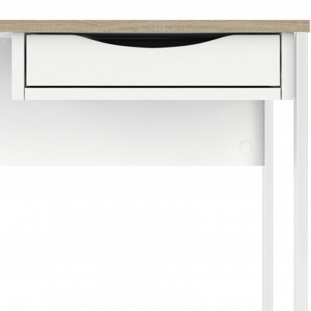Cavaco One Drawer Functional Desk - Oak/White Drawer Detail