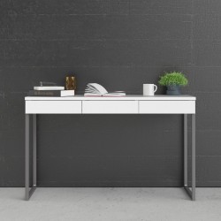 Cavaco Three Drawer Functional Desk - White Mood Shot