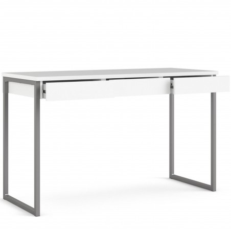 Cavaco Three Drawer Functional Desk - White Open Drawers