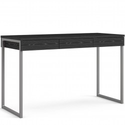 Cavaco Three Drawer Functional Desk - Black Wood