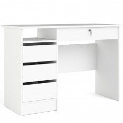 Cavaco Three + One Drawer Handle Free Desk - White