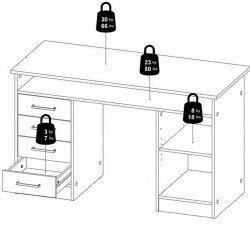 Cavaco Double Pedestal Desk - Dimensions 3