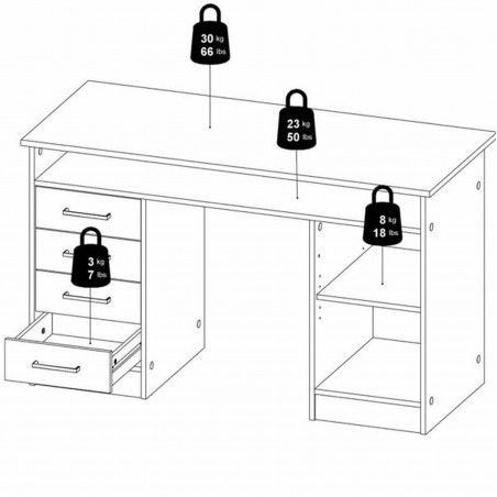Cavaco Double Pedestal Desk - Dimensions 3