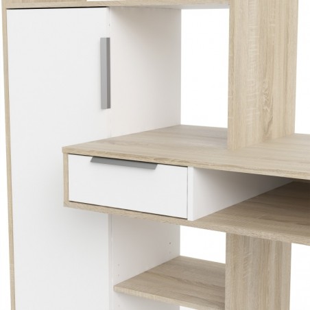 Cavaco Desk with One Door & Drawer Storage Unit  shelf detail