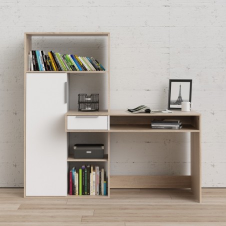 Cavaco Desk with One Door & Drawer Storage Unit room shot