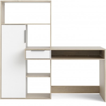 Cavaco Desk with One Door & Drawer Storage Unit Front View