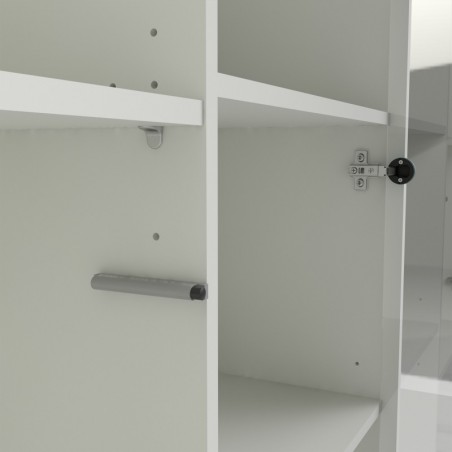 Varde Two Door & Two Drawer China Cabinet Grey/White Shelf Detail