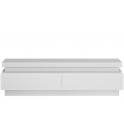 Darley 2 Drawer TV Cabinet - Gloss White Front View