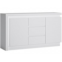 Darley 2 Door 3 Drawer Sideboard - Gloss White