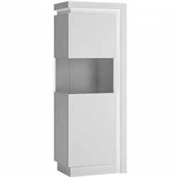 Darley Narrow Display Cabinet (LHD) Gloss White