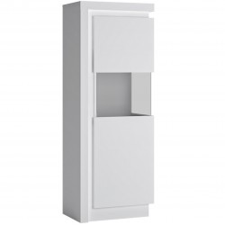 Darley Narrow Display Cabinet (RHD) Gloss White