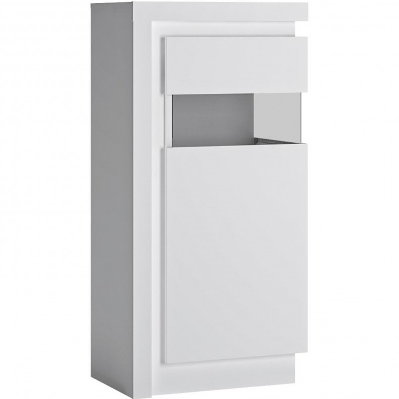 Darley Display Cabinet (RHD) - Gloss White
