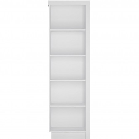 Darley Bookcase (LH) - White Gloss Front View