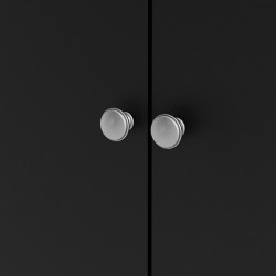 Madrid Three Door Wardrobe - Matt Black Handle Detail