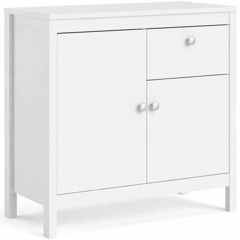 Madrid Two Door & One Drawer Sideboard - White