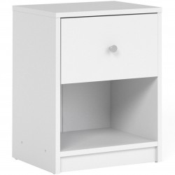 May One Drawer Bedside Cabinet - White
