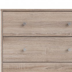 May Five Drawer Chest - Truffle Oak Front Detail
