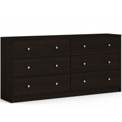 May Six Drawer Wide Chest - Coffee