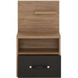 Monaco One Drawer Bedside Cabinet Right Hand Front View