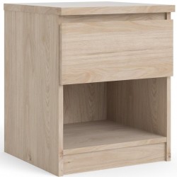 Naia One Drawer Bedside Cabinet - Hickory Oak