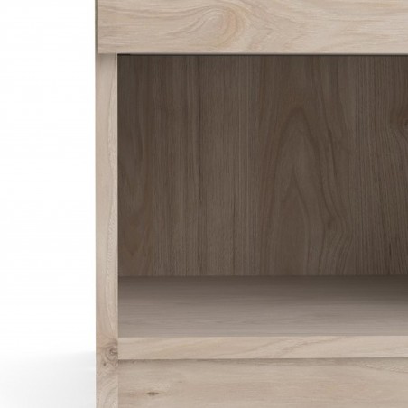 Naia One Drawer Bedside Cabinet - Hickory Oak Front Detail
