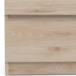 Naia Six Drawer Wide Chest - Hickory Oak Base Detail