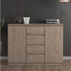 Naia Two Door & Four Drawer Sideboard - Hickory Oak Room Shot